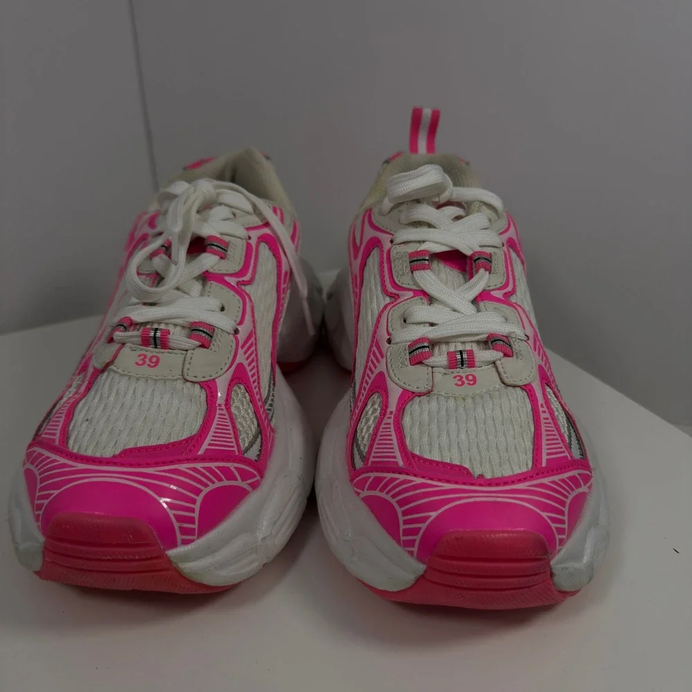 Chunky Sneakers‎ Women Size 9M Hot Pink White Mesh Athletic